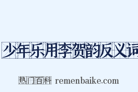 少年乐用李贺韵反义词是什么意思的图片